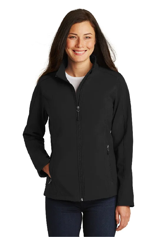 Port Authority Womens Core Wind & Water Resistant Full Zip Jacket - Black