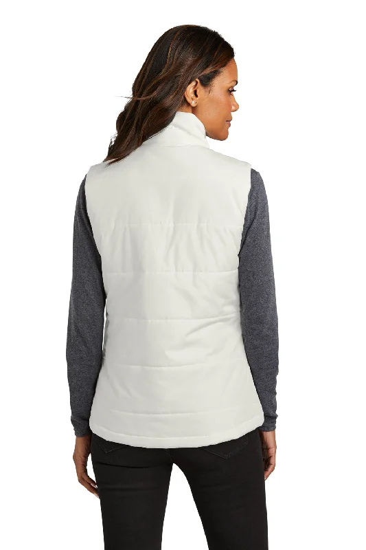 Port Authority Womens Water Resistant Full Zip Puffer Vest - Marshmallow White