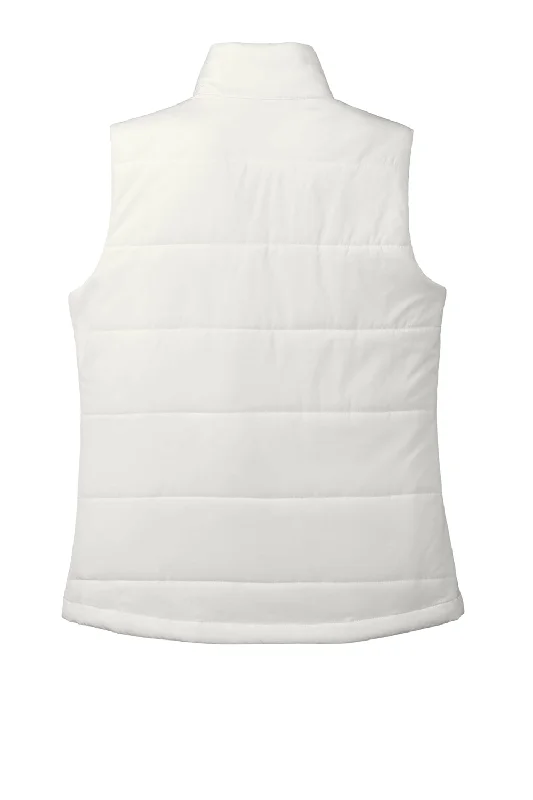 Port Authority Womens Water Resistant Full Zip Puffer Vest - Marshmallow White