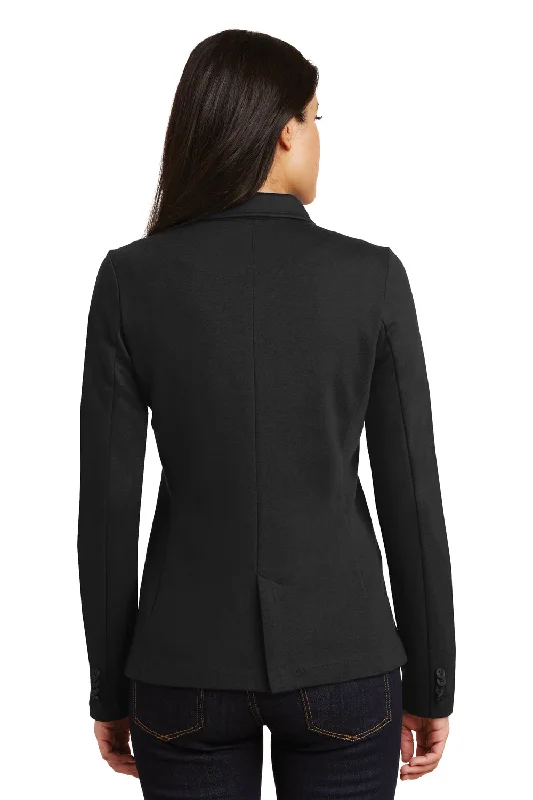 Port Authority Womens Knit Button Down Blazer - Black