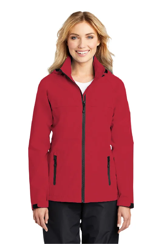 Port Authority Womens Torrent Waterproof Full Zip Hooded Jacket - Engine Red