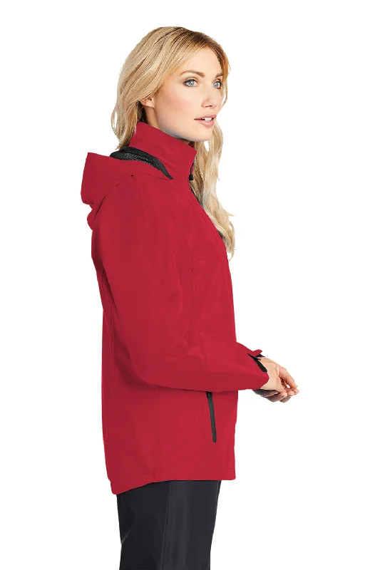 Port Authority Womens Torrent Waterproof Full Zip Hooded Jacket - Engine Red