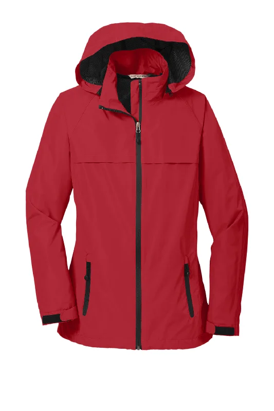 Port Authority Womens Torrent Waterproof Full Zip Hooded Jacket - Engine Red