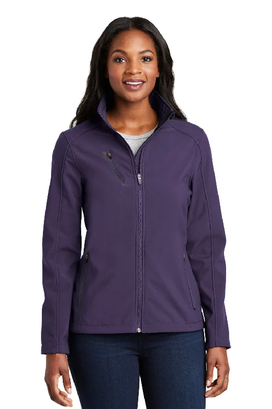 Port Authority Womens Welded Wind & Water Resistant Full Zip Jacket - Posh Purple