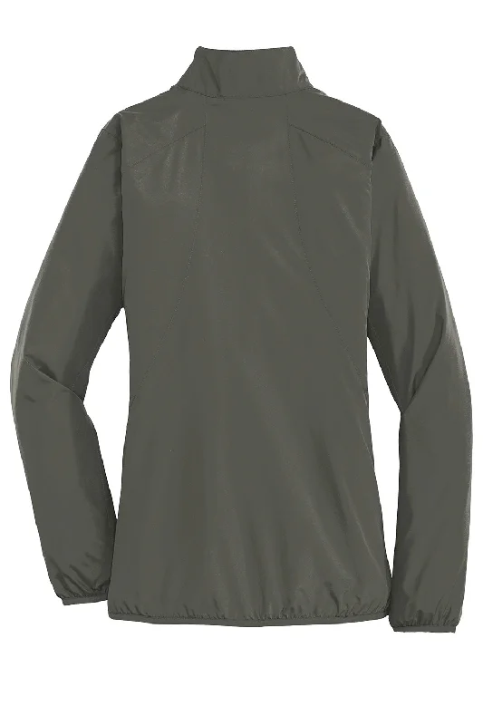 Port Authority Womens Zephyr Wind & Water Resistant Full Zip Jacket - Steel Grey