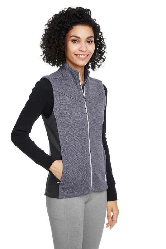 Spyder Womens Pursuit Full Zip Vest - Heather Black/Black