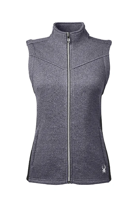 Spyder Womens Pursuit Full Zip Vest - Heather Black/Black