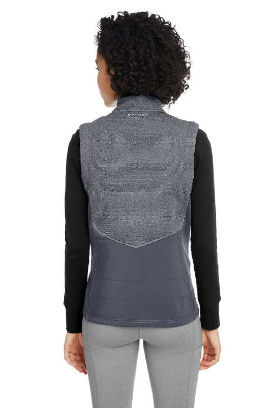 Spyder Womens Pursuit Full Zip Vest - Heather Black/Polar Grey