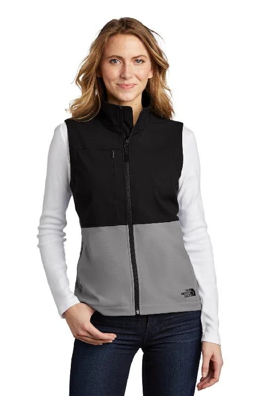 The North Face Womens Castle Rock Wind & Water Resistant Full Zip Vest - Mid Grey - Closeout