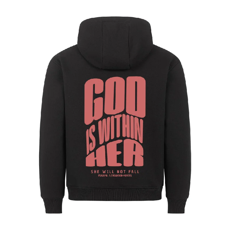 God is within her Hoodie BackPrint