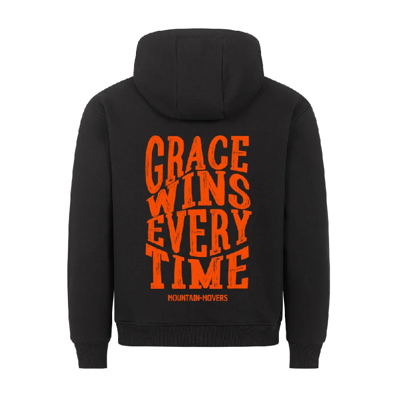 Grace wins everytime Hoodie BackPrint