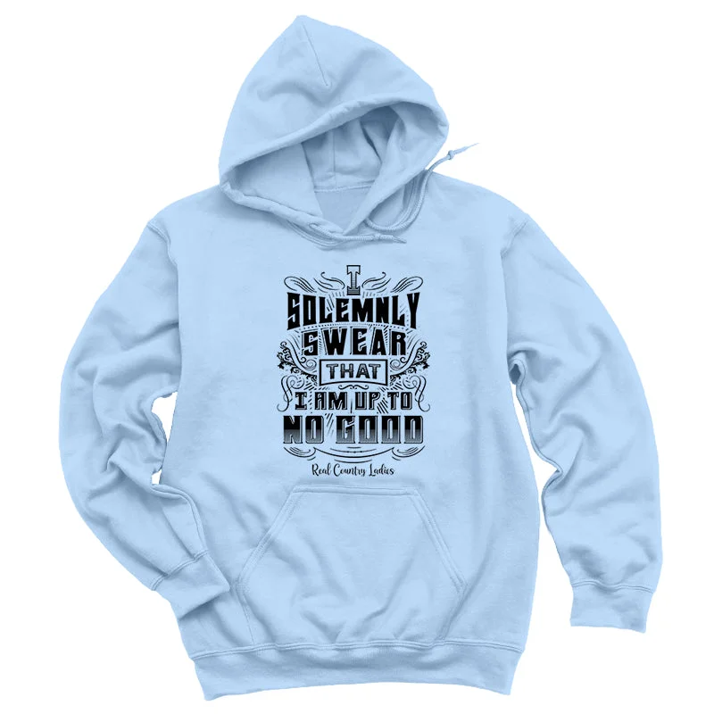 I Am Up To No Good Black Print Hoodies & Long Sleeves