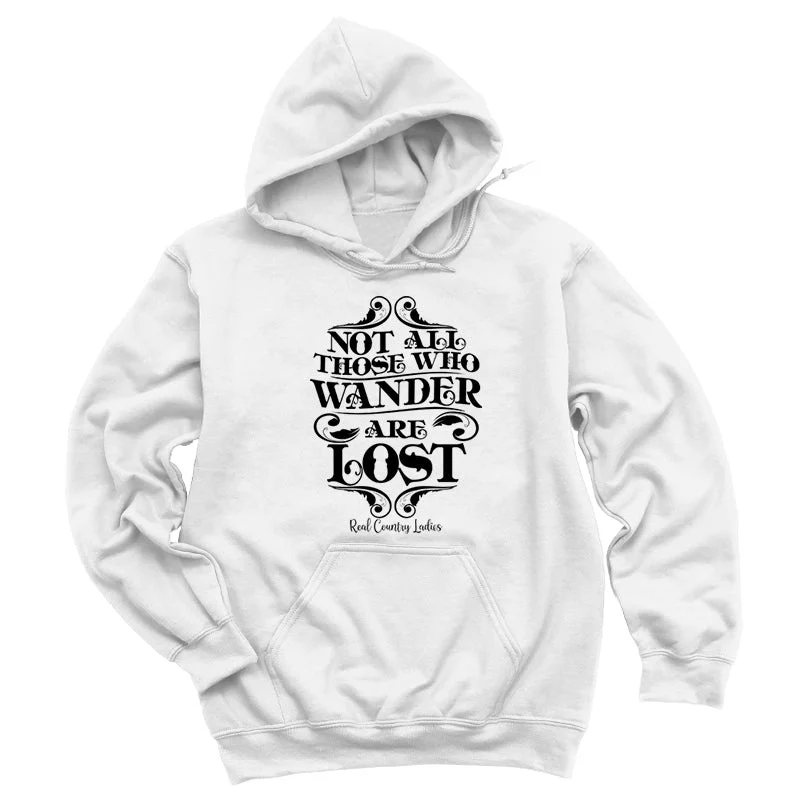 Not All Those Who Wander Black Print Hoodies & Long Sleeves