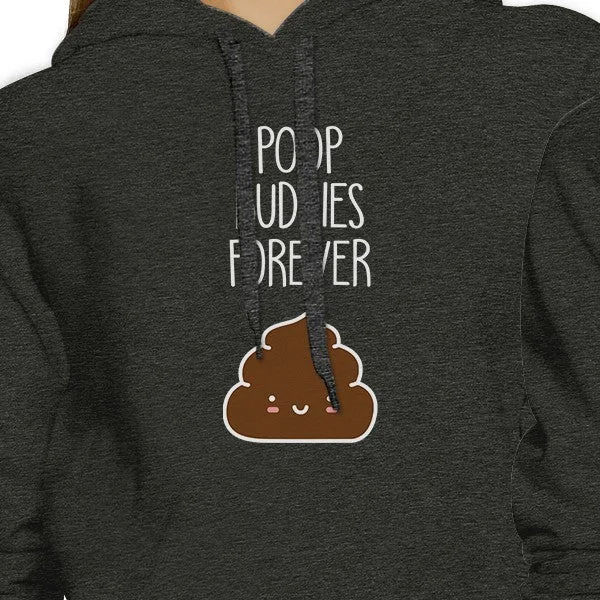 Poop Buddies BFF Matching Dark Grey Hoodies