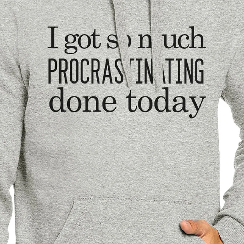 Procrastinating Done Today Grey Hoodie