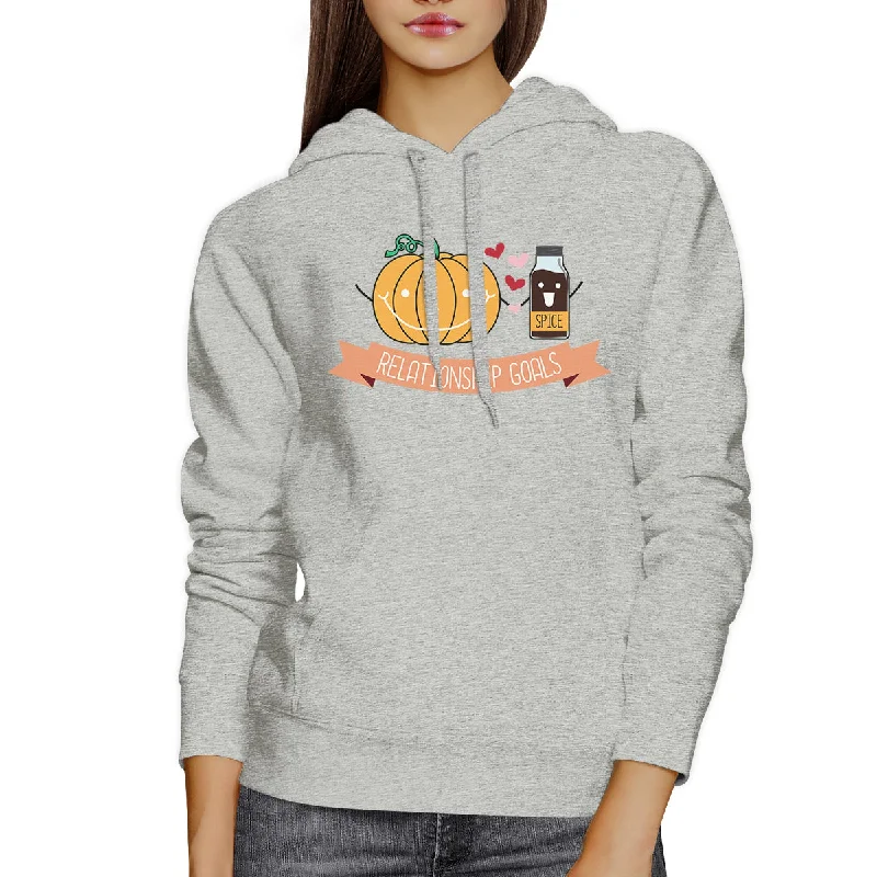 Pumpkin Spice Relationship Goals Grey Hoodie