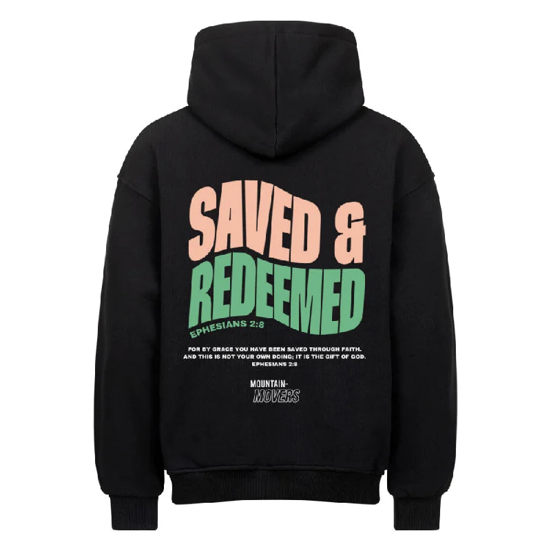 Saved and Redeemed Oversized Hoodie BackPrint