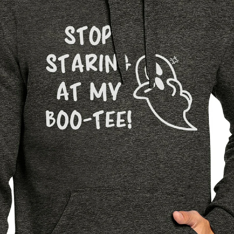 Stop Staring At My Boo-Tee Ghost Dark Grey Hoodie