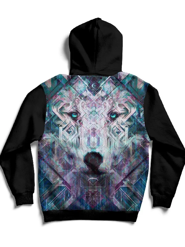 Crystal Wolf Back Panel Unisex Hoodie