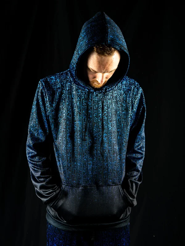 Egyptian Glyphs (Blue) Unisex Hoodie