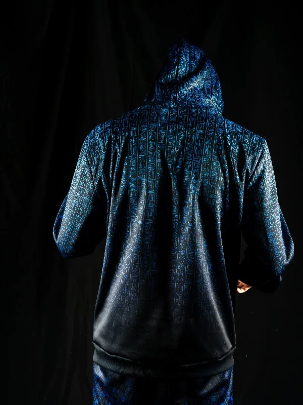 Egyptian Glyphs (Blue) Unisex Hoodie