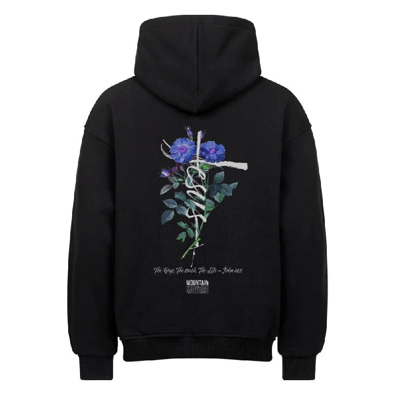 Jesus Cross Flower Oversized Hoodie BackPrint Summer SALE