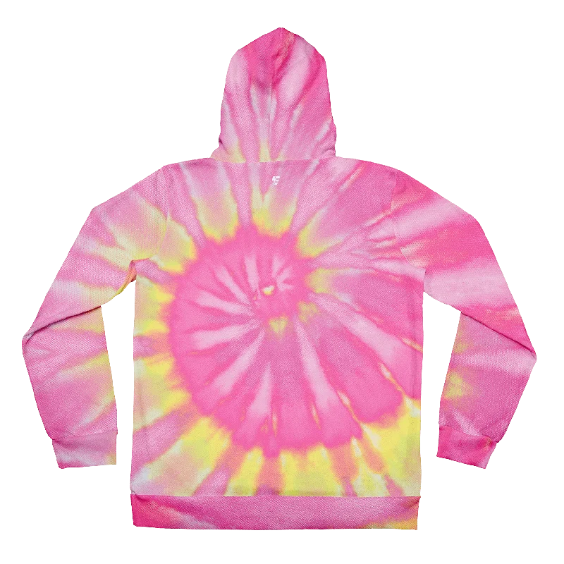 Neon Pink Tie-Dye Unisex Hoodie