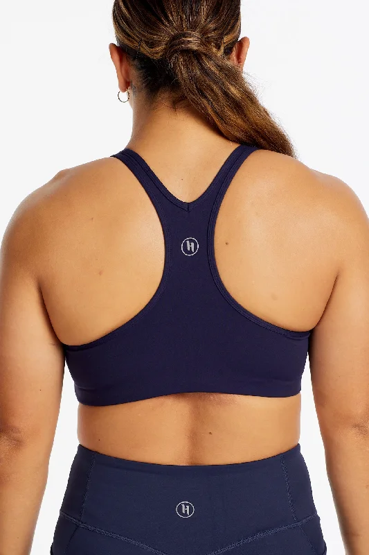 SPORTY RACERBACK BRA NAVY