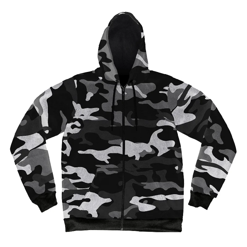 Snow Camo Crushed Velvet Hoodie