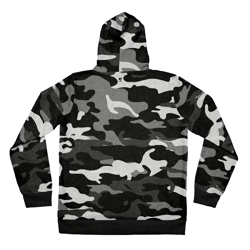 Snow Camo Crushed Velvet Hoodie