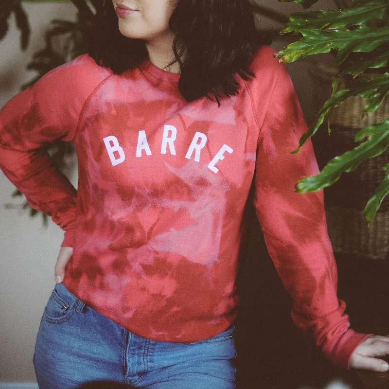 Barre Sweatshirt - Red Tie-Dye