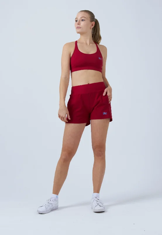 Advantage Tennis Shorts mit Ballhalter, bordeaux rot