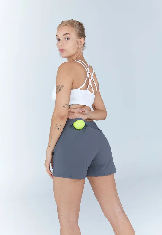 Advantage Tennis Shorts mit Ballhalter, grau