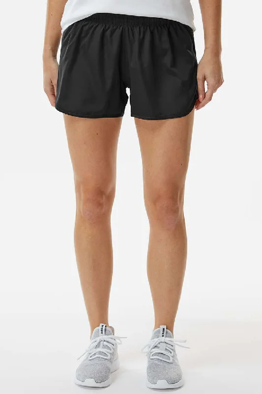 Augusta Sportswear Womens Wayfarer Moisture Wicking Shorts w/ Internal Pocket - Black - NEW