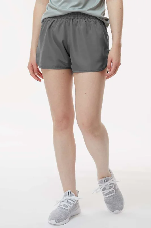 Augusta Sportswear Womens Wayfarer Moisture Wicking Shorts w/ Internal Pocket - Graphite Grey - NEW