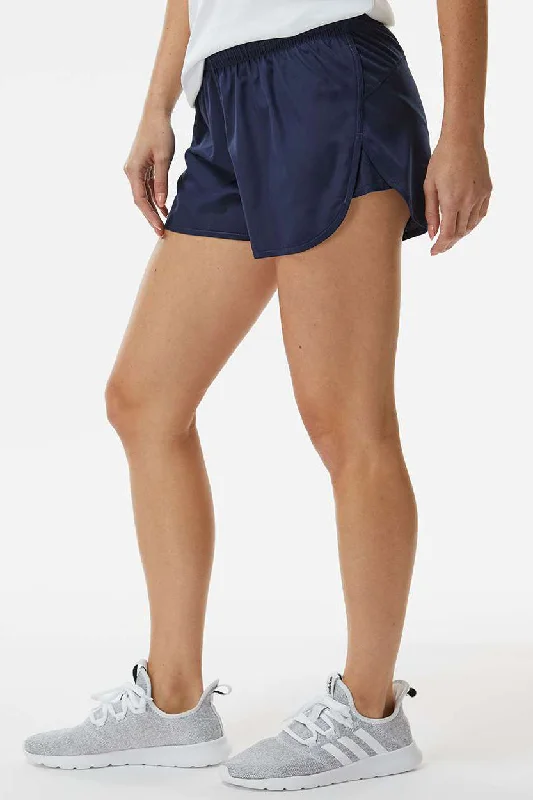 Augusta Sportswear Womens Wayfarer Moisture Wicking Shorts w/ Internal Pocket - Navy Blue - NEW