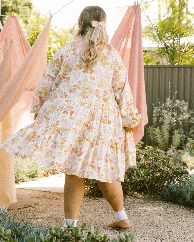 Avalon Smock Dress | Pastel Petals