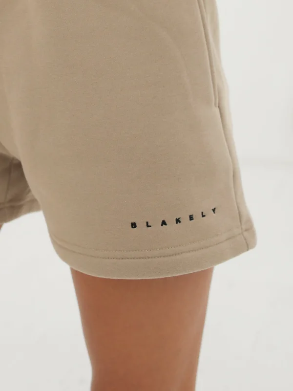 Isabel Jogger Shorts - Tan