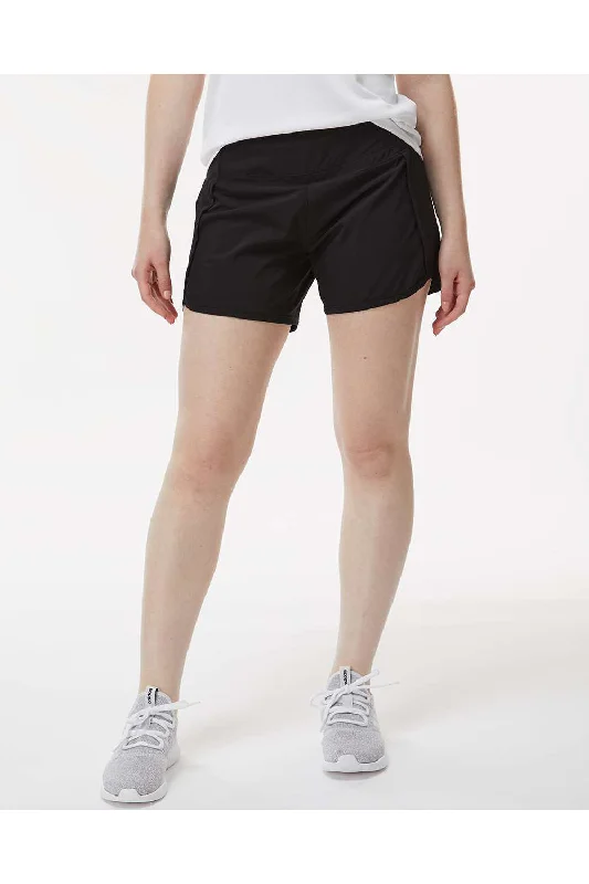 Boxercraft Womens Stretch Woven Lined Shorts - Black - NEW