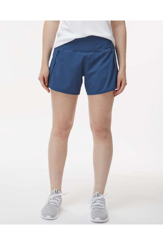 Boxercraft Womens Stretch Woven Lined Shorts - Indigo Blue - NEW