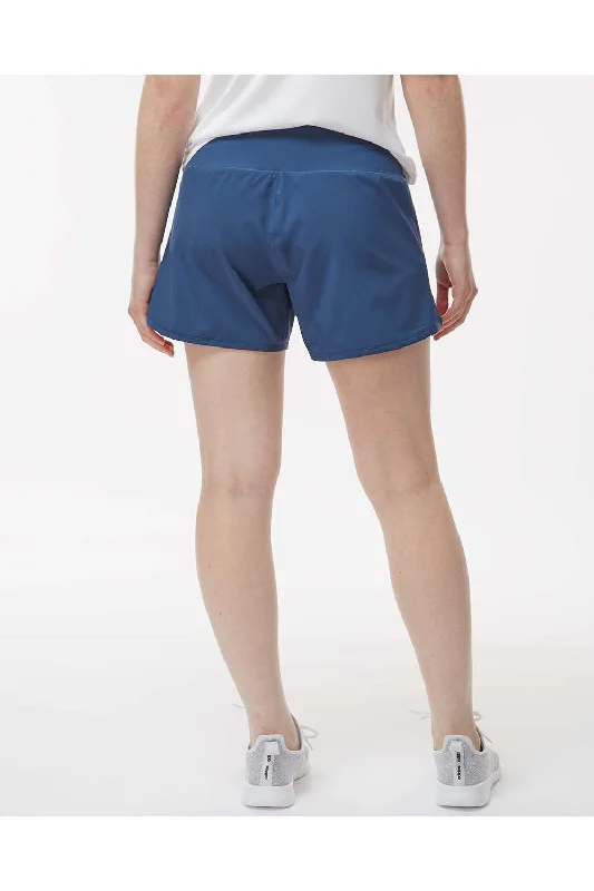 Boxercraft Womens Stretch Woven Lined Shorts - Indigo Blue - NEW