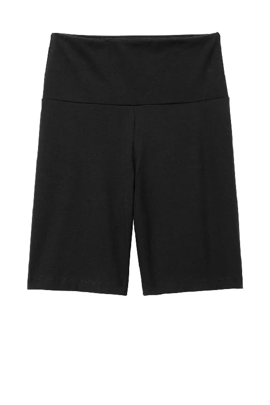 District Womens High Waist Odor Resistant Bike Shorts - Black