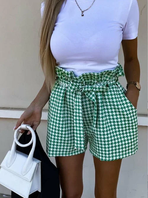 Elegant High Waist Office Ladies Shorts