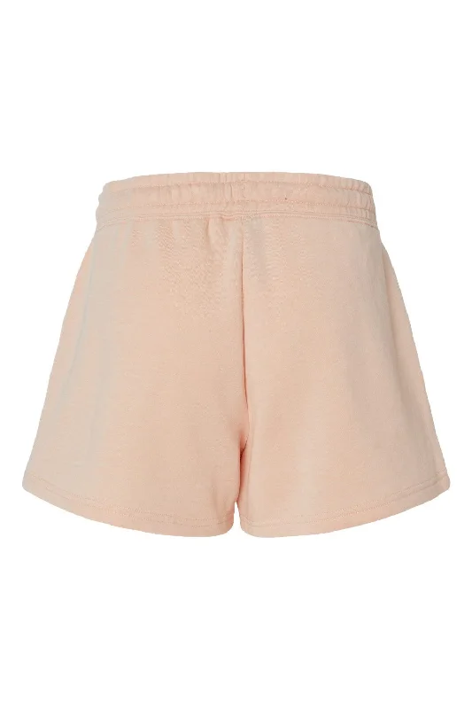 Independent Trading Co. Womens California Wave Wash Fleece Shorts w/ Pockets - Blush Pink - NEW