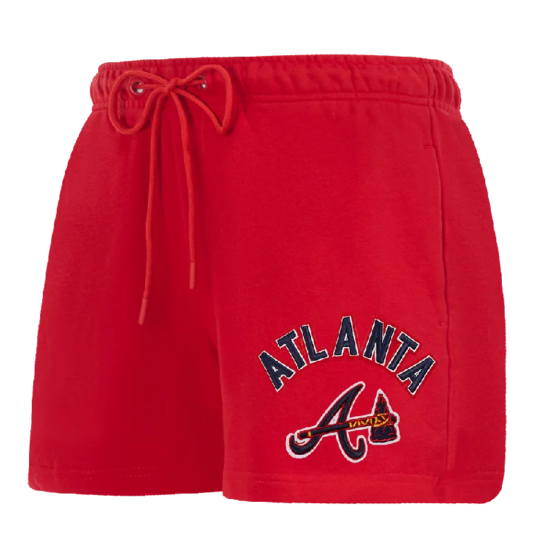 MLB ATLANTA BRAVES CLASSIC WOMEN'S FLC SHORT (RED)