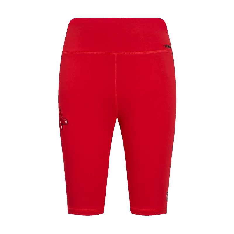 MLB BOSTON RED SOX CLASSIC WOMEN'S CTN BIKE SHORT (RED)