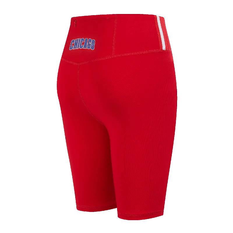 MLB CHICAGO CUBS SCRIPT WOMEN'S JERSEY BIKE SHORT (RED)