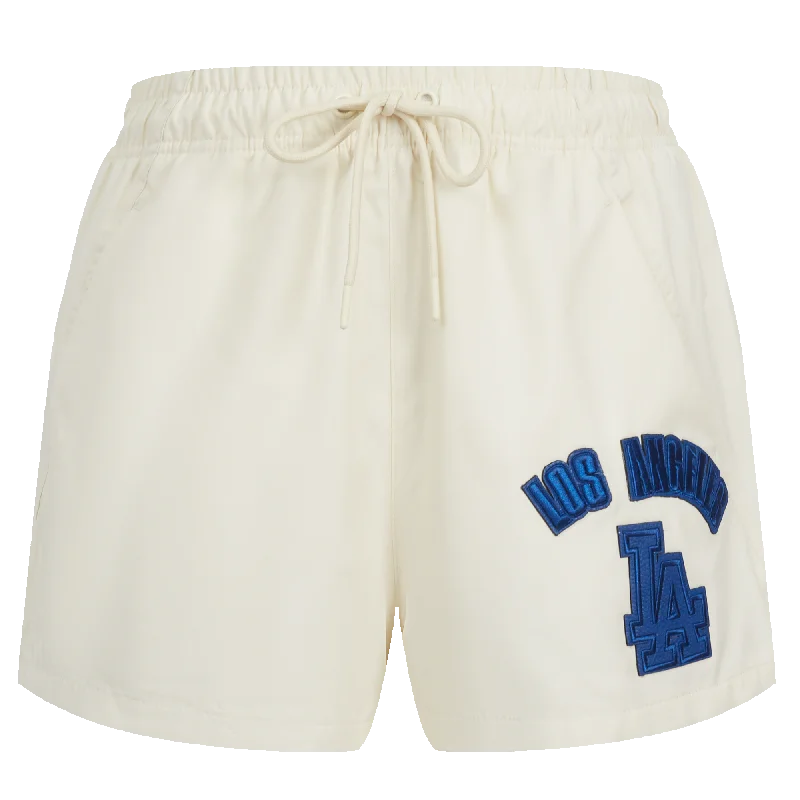 MLB LOS ANGELES DODGERS TRIPLE TONAL WOMEN'S WOVEN SHORT (EGGSHELL)