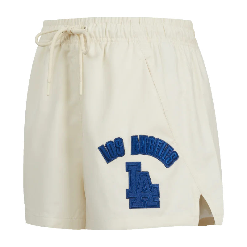 MLB LOS ANGELES DODGERS TRIPLE TONAL WOMEN'S WOVEN SHORT (EGGSHELL)