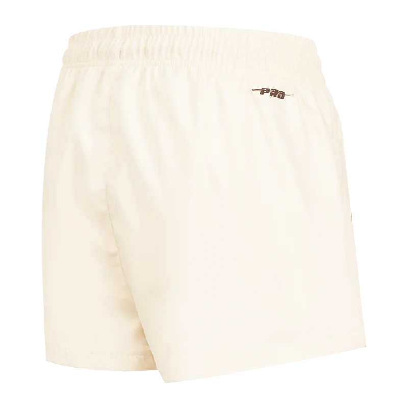 MLB MILWAUKEE BREWERS TRIPLE TONAL WOMEN'S WOVEN SHORT (EGGSHELL)